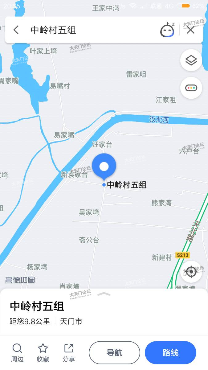 中岭村五组地图