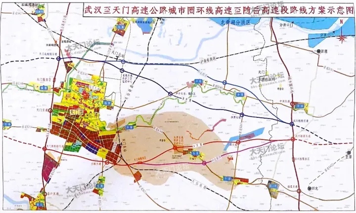 武天高速汉川段走向