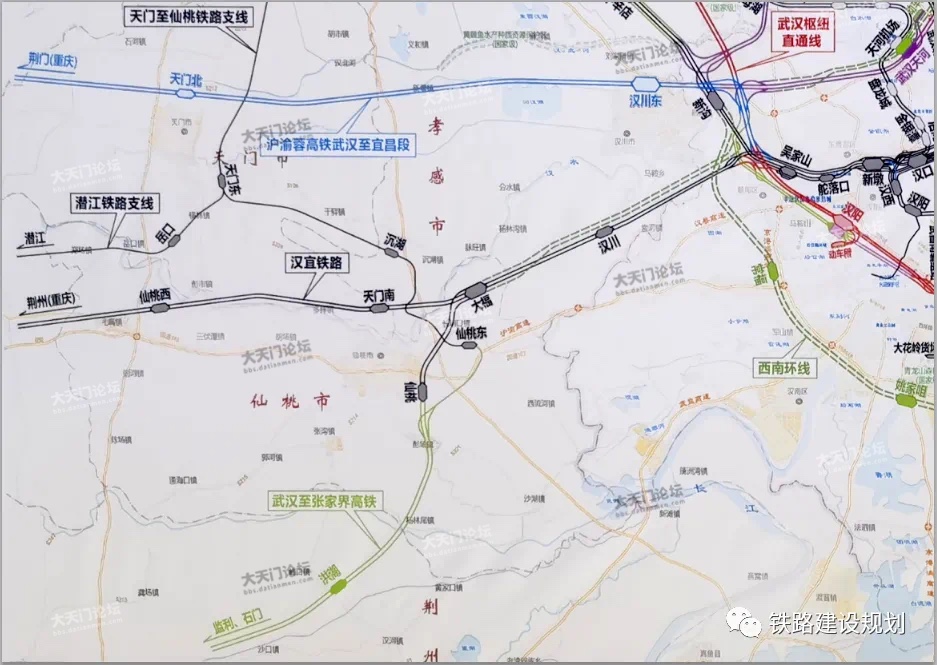南线方案(仙桃站引出,经监利方案)